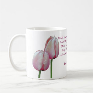 Caneca De Café Trabalhe com dançantes Tulipas Inspiracionais