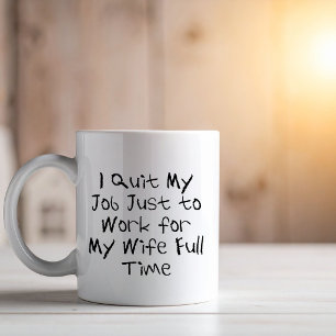Caneca De Café Trabalhe para Meu Marido Aposentado Esposa Engraç