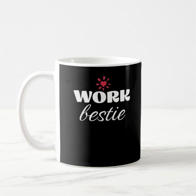 Caneca De Café Trabalho Bestie Clássico (Esquerda)