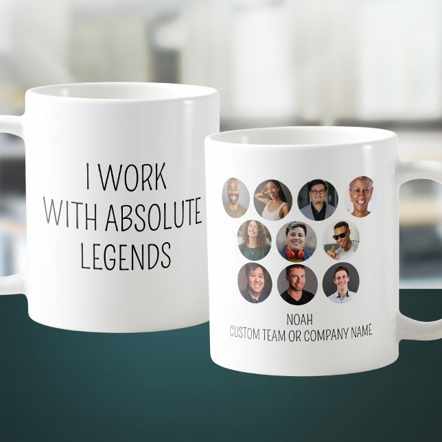 Caneca De Café Trabalho Com Legendas Absolutas 10 Equipe De Escri (I Work With Absolute Legends 10 Photo Office Team Coffee Mug
)