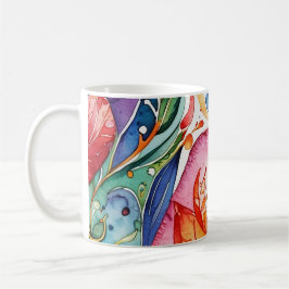 Caneca De Café trabalho de arte de abstrato 1207 - Café Mug