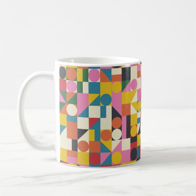 Caneca De Café Trabalho de arte de composição Bauhaus feito com V (Esquerda)