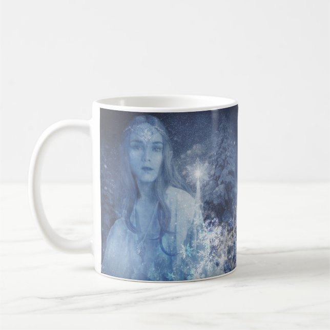 Caneca De Café Trabalho de arte de Fantasia da Rainha da Neve (Esquerda)