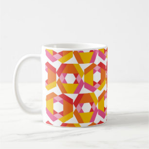 Caneca De Café Trabalho de arte de geometria colorida minimalista