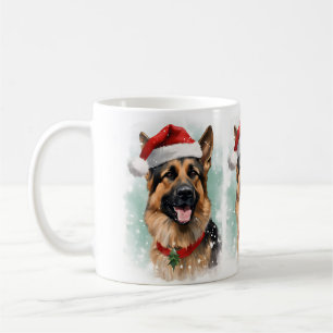 Caneca De Café trabalho de arte de pintura de pincel de Natal ger
