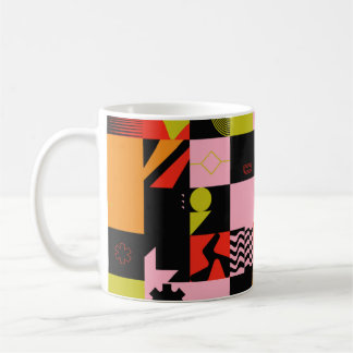 Caneca De Café Trabalho de arte de simulação pós-moderna desconst
