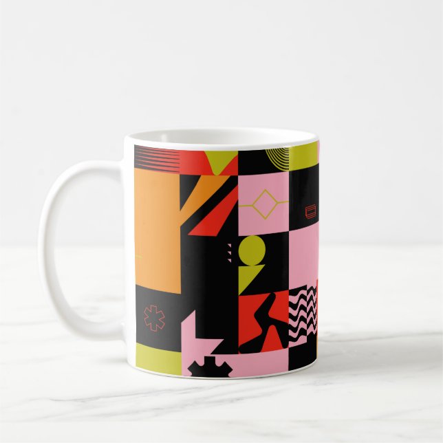 Caneca De Café Trabalho de arte de simulação pós-moderna desconst (Esquerda)