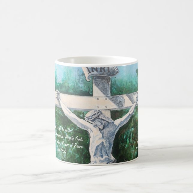 Caneca De Café Trabalho de Arte Original - Isaiah 9:6 (Centro)
