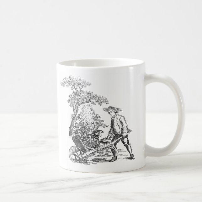 Caneca De Café Trabalho de arte rural antiga (Direita)