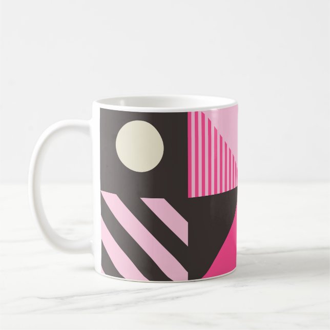 Caneca De Café Trabalho de arte Scandinavo Geométrico Simples (Esquerda)