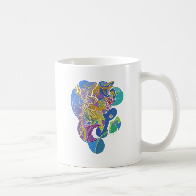 Caneca De Café Trabalho de arte Whimsical (Direita)