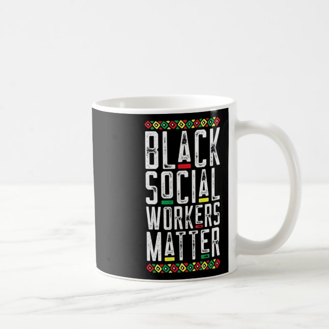 Caneca De Café Trabalho de Assistentes Sociais Negros Problema Af (Direita)