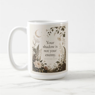 Caneca De Café Trabalho de Sombra Botânico Citação Floral Vintage