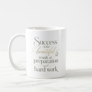 Caneca De Café Trabalho Duro Traz Promoção de Sucesso Parabéns