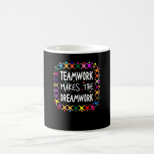 Caneca De Café Trabalho em equipe Torna O Dreamwork Motivational