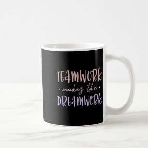 Caneca De Café Trabalho em Equipe Torna o Sonho Realidade Motivaç