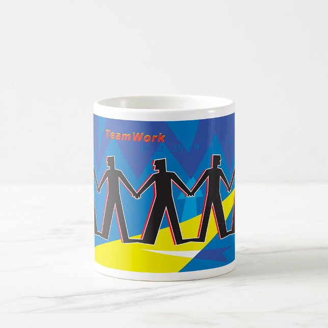 Caneca De Café Trabalho em Equipe Unidade Pessoas de Mãos Dadas (Criador carregado)
