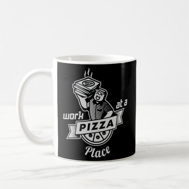 Caneca De Café Trabalho Em Pizza (Esquerda)