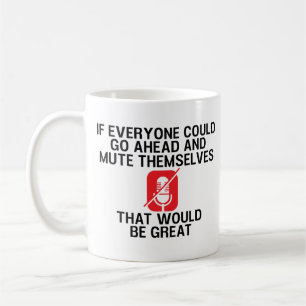 Caneca De Café Trabalho Engraçado de quarentena em Casa e Reunião