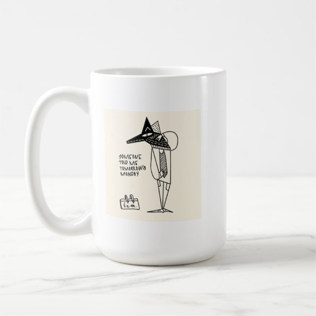 Caneca De Café Trabalho na segunda-feira cansado (Esquerda)