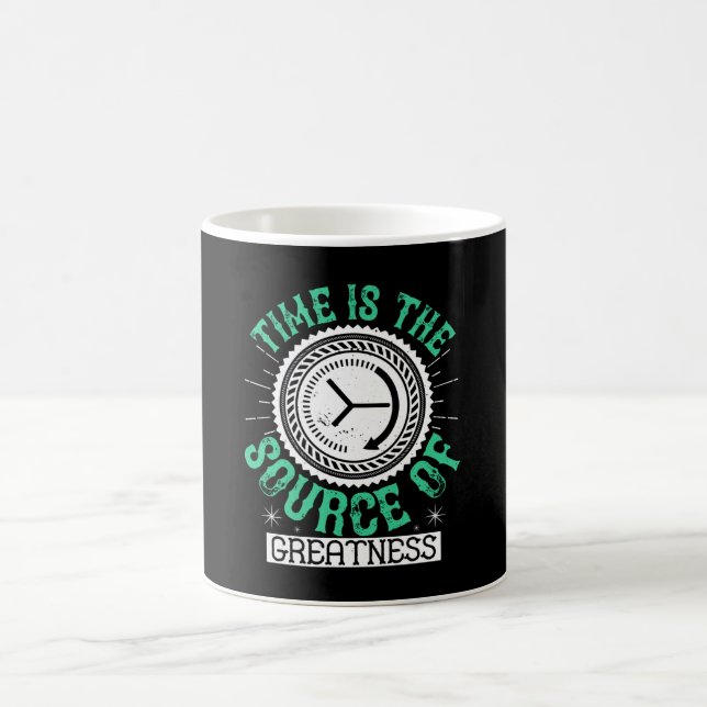 Caneca De Café Trabalho - O Tempo É A Fonte Da Grandeza (Centro)