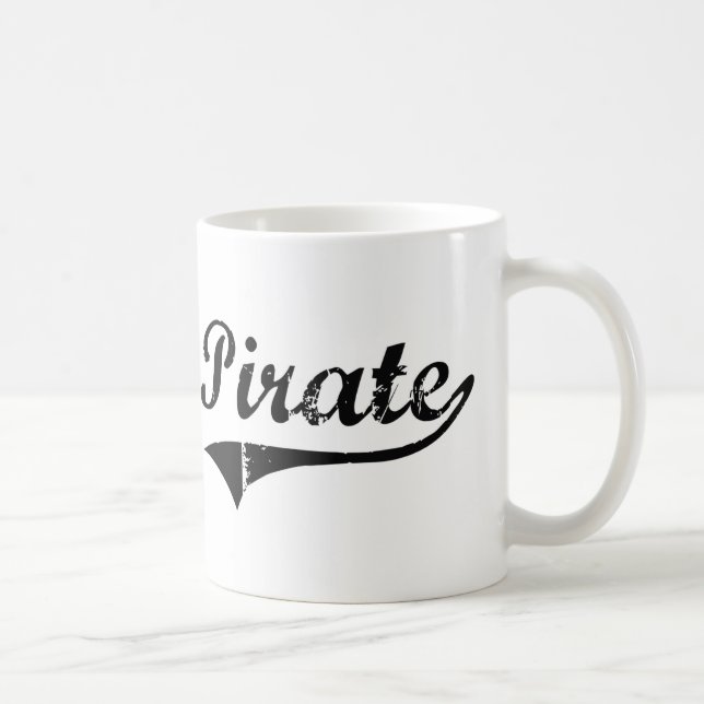 Caneca De Café Trabalho Profissional Pirata (Direita)