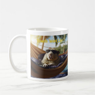 Caneca De Café Trabalho Remoto Hammock Guiné Pig Coffee Mug