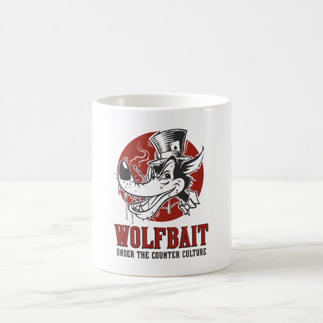 Caneca De Café Trabalhos de arte Rockabilly/Psychobilly Wolfbait (Centro)