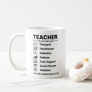 Caneca De Café Trabalhos Divertidos de Professor