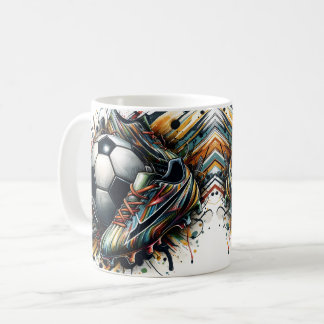 Caneca De Café Tracões de Bola de Futebol
