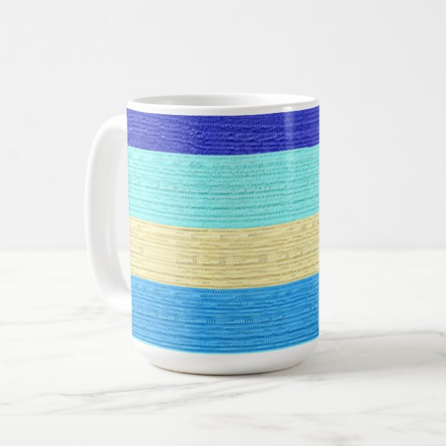 Caneca De Café Traços Azuis (Frente Esquerda)