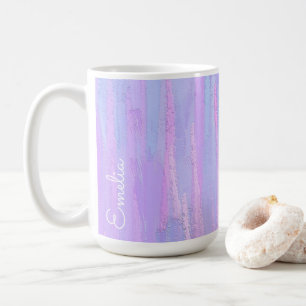 Caneca De Café Traços de Pincel Pastel Personalizados