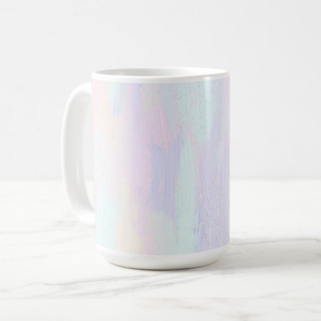 Caneca De Café Traços de Tinta Pastel (Frente Esquerda)