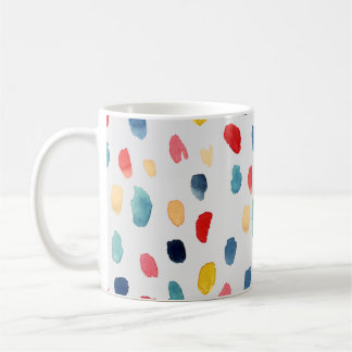 Caneca De Café Traços do Pincel de Aquarela: Abstrato sem costura
