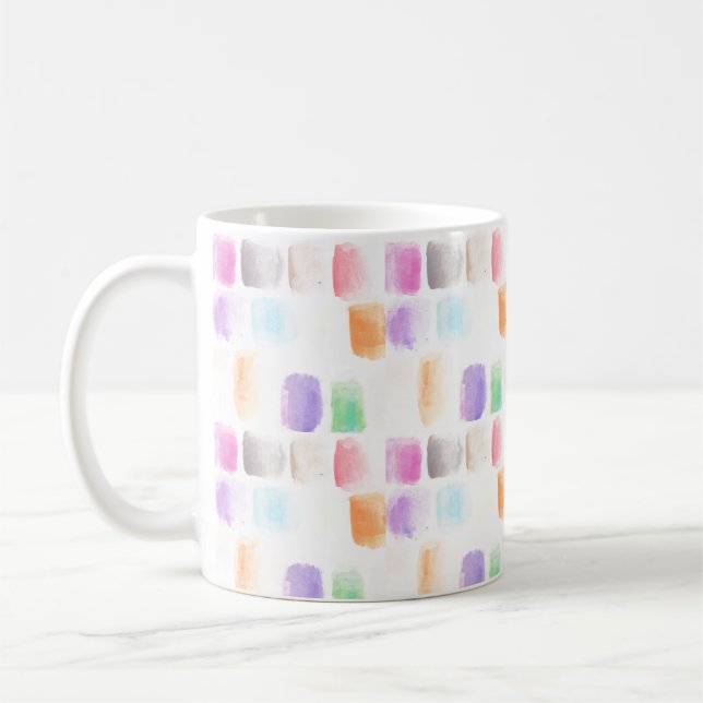 Caneca De Café Traços Pintados Pincéis De Pincel Arco-Íris (Esquerda)