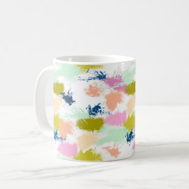 Caneca De Café Traços, tintas, tintas a óleo (Frente Esquerda)