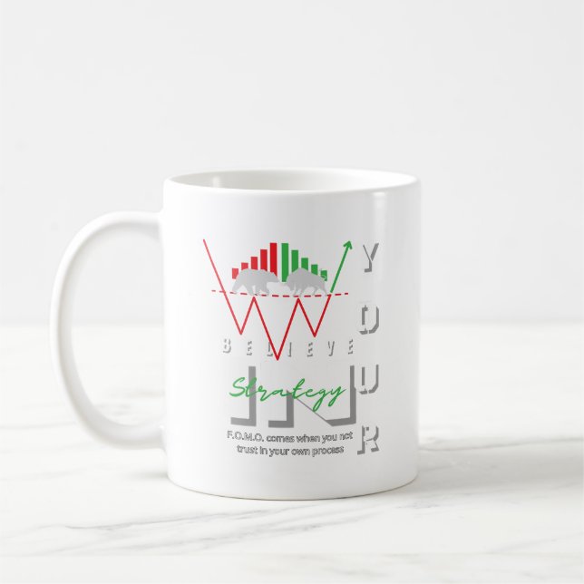 Caneca De Café Trade Motivation | Bullish | Pattern (Esquerda)