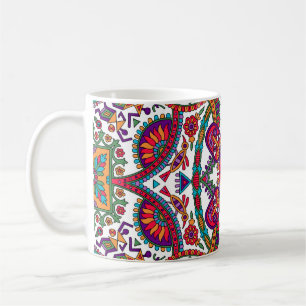 Caneca De Café Tradicional Folk Art Allover Designart, étnico, ba