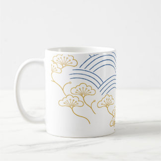 Caneca De Café Traditional Japanese Wave Pine Mug