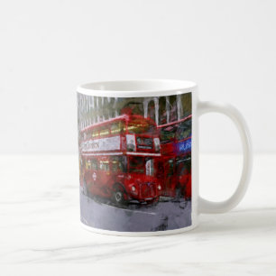 Caneca De Café Traffic Square Red Double-decker Bus, Londres, Rei