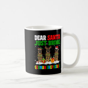 Caneca De Café Traga Apenas Pastores Alemães Natal Três Rena Sant