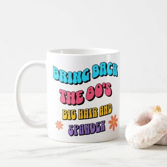 Caneca De Café Traga de Volta os Anos 80 (Com Donut)