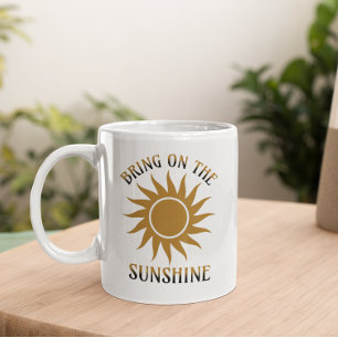 Caneca De Café Traga o Brilho Dourado do Sol