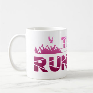 Caneca De Café Trail Running Adler Berge Wald Schuhe Profil pink