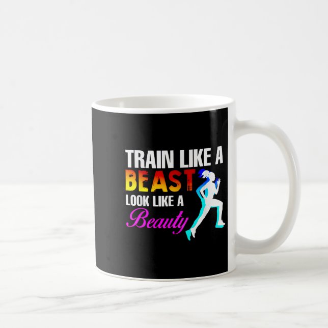 Caneca De Café Train Like A Look Like A Beauty Fitness  (Direita)
