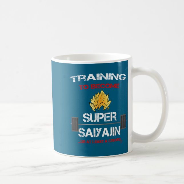 Caneca De Café Training To Become A Super Saiyajin - Fun Fitness  (Direita)
