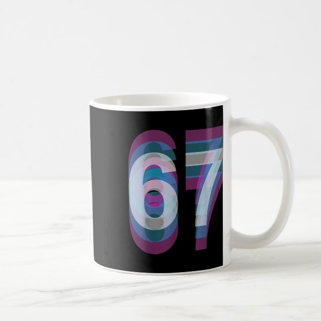 Caneca De Café Traje de Casal 67 Seis Sete Meme Engraçado  (Direita)