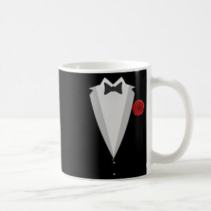 Caneca De Café Traje de Custo de Noivado do Noivo Gravata Preta E