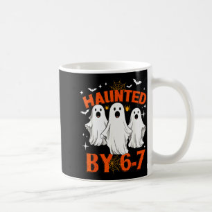 Caneca De Café Traje de Halloween Assombrado por 6 7 Seis Sete 67