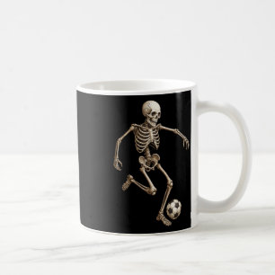 Caneca De Café Traje de Halloween de Futebol Esqueleto Retro Engr